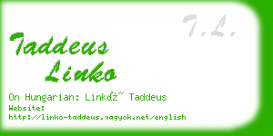 taddeus linko business card